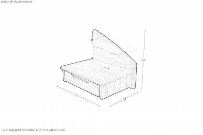 Incasa Ronco von Decker - Holzbett Kernbuche natur