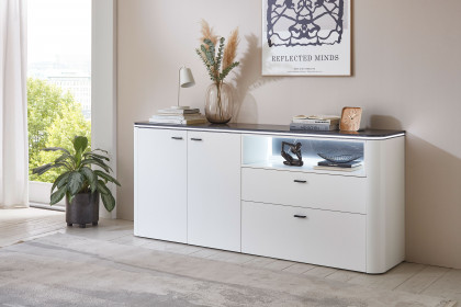 Wave-living von IDEAL Möbel - Sideboard in Weiß und Marmor