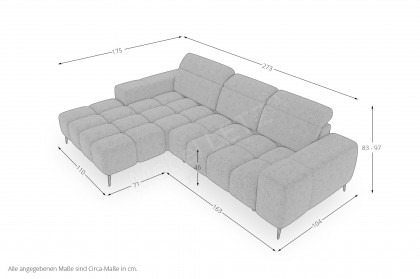 Kaya von BASTI dein Sofa - Sofaecke links olive