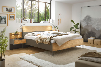 Bardolino von Wiemann - Bett 160x200 cm havanna - Riffholz massiv