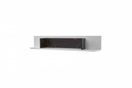 Wave-living von IDEAL Möbel - Wandboard in Weiß mit festen Buchstützen