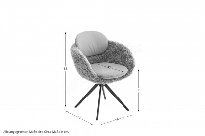 KOINOR 1310 - Funktionsstuhl mit Hochflor-Bezug