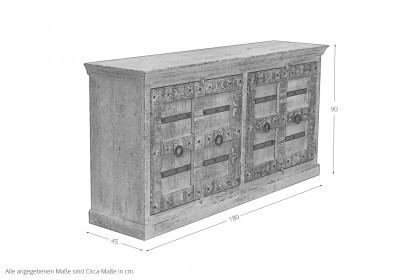 Daipur von SIT Möbel - Sideboard mit Metallapplikationen