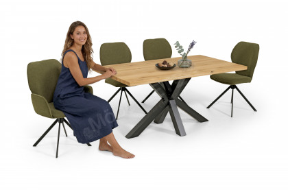 Compact Dining von BODAHL MØBLER - Esstisch Wildeiche bianco/ Metall schwarz