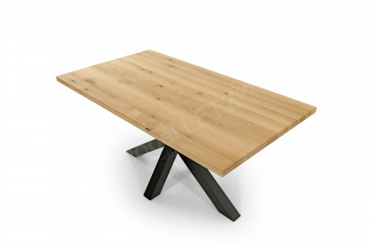 Compact Dining von BODAHL MØBLER - Esstisch Wildeiche bianco/ Metall schwarz