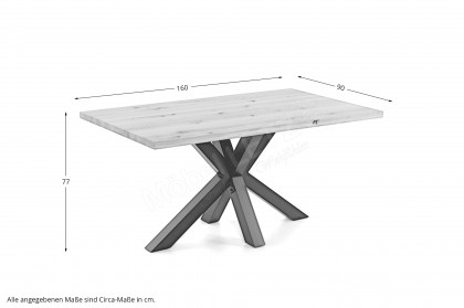 Compact Dining von BODAHL MØBLER - Esstisch Wildeiche bianco/ Metall schwarz