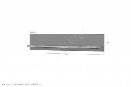York von set one by Musterring - Wandboard 41 anthrazit und Eiche