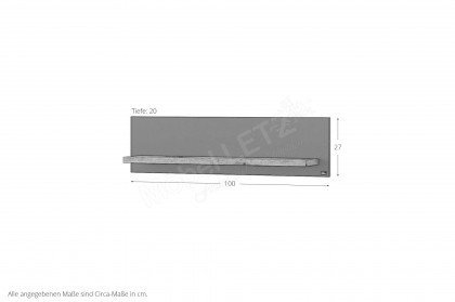 York von set one by Musterring - Wandboard 40 anthrazit