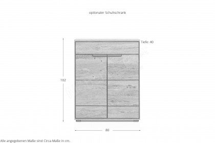Lola-Foyer von Elfo Möbel - Garderobenset in Eiche geölt
