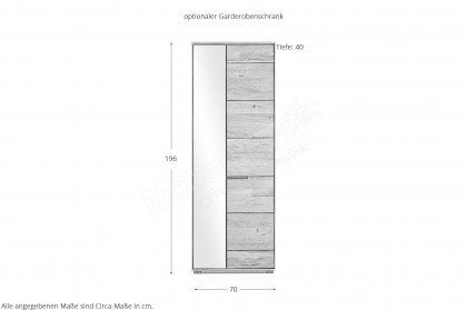 Lola-Foyer von Elfo Möbel - Garderobenset in Eiche geölt