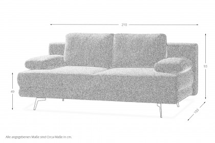 Fia von Restyl - Schlafsofa mit Bettkasten grau-melange