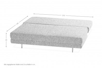 Fia von Restyl - Schlafsofa mit Bettkasten grau-melange