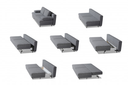 Fia von Restyl - Schlafsofa mit Bettkasten grau-melange