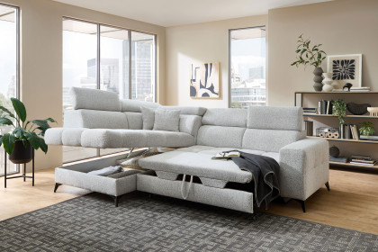 Gobi von Benformato - Ecksofa Variante links hellgrau