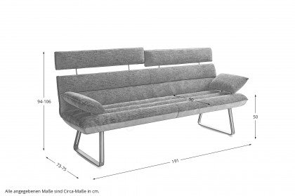 KOINOR Asino - Funktionsbank in dunkelgrünem Velours