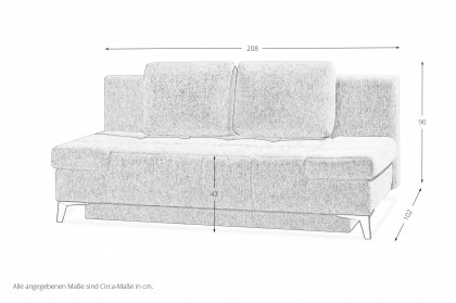Tove von Restyl - Schlafsofa mit Armteilverstellung beidseitig
