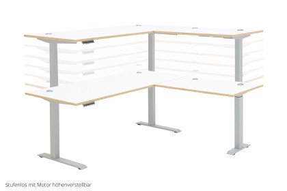 Memphis-Office von Innostyle - Büroset mit höhenverstellbarem Eckschreibtisch