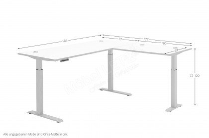 Memphis-Office von Innostyle - Büroset mit höhenverstellbarem Eckschreibtisch