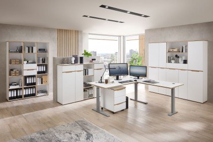 Memphis-Office von Innostyle - Büroset mit höhenverstellbarem Eckschreibtisch