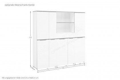 Memphis-Office von Innostyle - Büroset mit höhenverstellbarem Eckschreibtisch