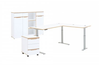 Memphis-Office von Innostyle - Büroset mit höhenverstellbarem Eckschreibtisch