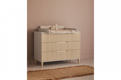 Jonte von Paidi - Babyzimmer-Set cashmere-beige - Stripy-Light-Oak