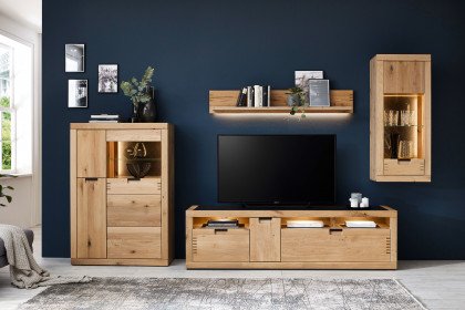 Esberg von IDEAL Möbel - Wohnwand Eiche/ Schieferoptik