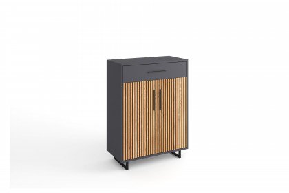 Stella-Foyer von Elfo Möbel - Garderobe mit Akustikpaneel in Eiche