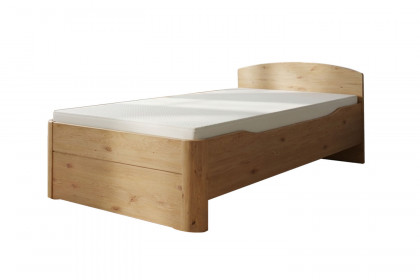 Incasa Ronco von Decker - Bett mit geschwungenem Kopfteil Wildeiche geölt