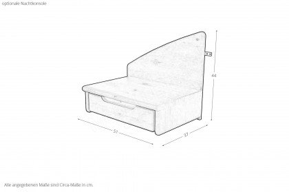 Incasa Ronco von Decker - Bett mit geschwungenem Kopfteil Wildeiche geölt