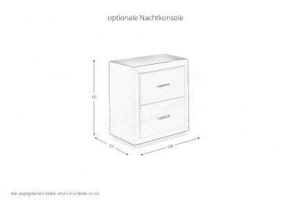 OC-PB21098 von Oschmann - Polsterbett 180 KT 0864 anthrazit