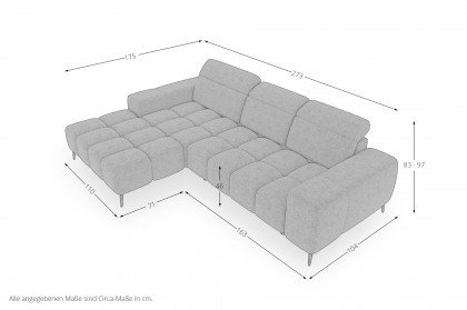 Kaya von BASTI dein Sofa - Sofagarnitur links grün