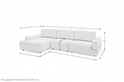 MR 9420 von Musterring - Polstersofa links naturel