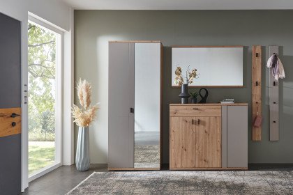 Grado-Foyer von IDEAL Möbel - Garderobe in Eiche Artisan/ Basalt