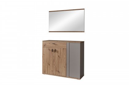 Grado-Foyer von IDEAL Möbel - Garderobe in Eiche Artisan/ Basalt