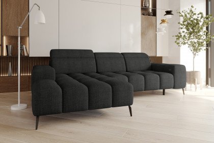 Kaya von BASTI dein Sofa - Ecksofa links schwarz
