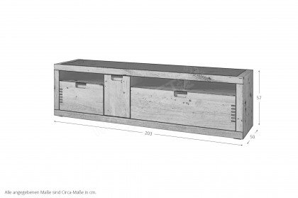 Esberg von IDEAL Möbel - Lowboard Eiche/ Schieferoptik