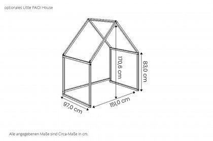 Little Flo von Paidi - Bodenbett weiß Liegefläche 90 x 200 cm