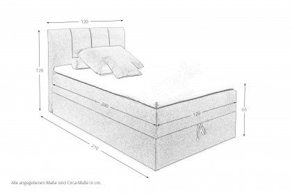 Granada von ED-Lifestyle - Polsterbett 120 schlamm