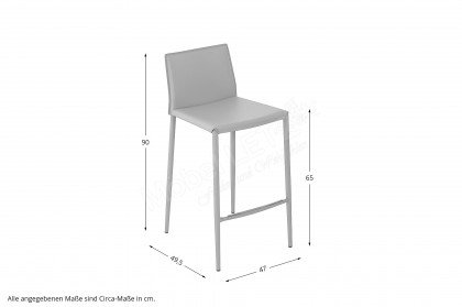 Boheme von connubia by calligaris - Tresenstuhl mit Vierfuß-Gestell