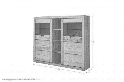 Esberg von IDEAL Möbel - Highboard Eiche mit Schieferoptik