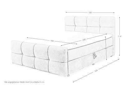 Winnipeg von ED-Lifestyle - Polsterbett 180 schlamm