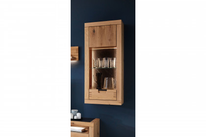 Esberg von IDEAL Möbel - Hängevitrine in Eiche mit Schieferrückwand