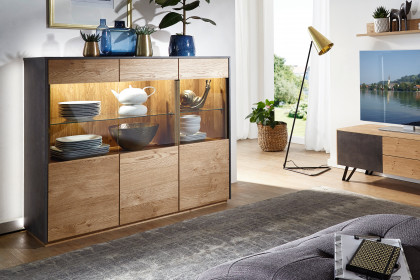 Selecto von Schösswender - Highboard SE 33 Wildeiche/ Samtöl