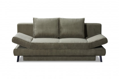 Sidney von Restyl - Schlafsofa dunkelgrün mit Bettkasten