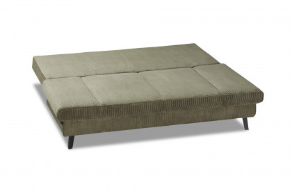 Sidney von Restyl - Schlafsofa dunkelgrün mit Bettkasten