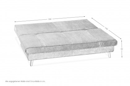 Sidney von Restyl - Schlafsofa dunkelgrün mit Bettkasten