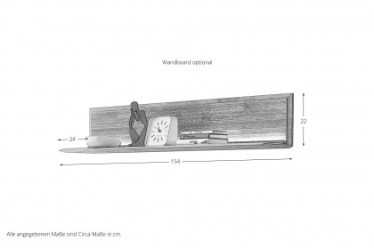 Vala von Hartmann - Sideboard aus massiver Kerneiche/ Parsolglas bronze