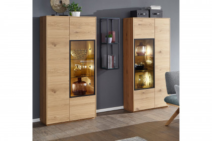 Selecto von Schösswender - Vitrine SE 22R Wildeiche hell lackiert