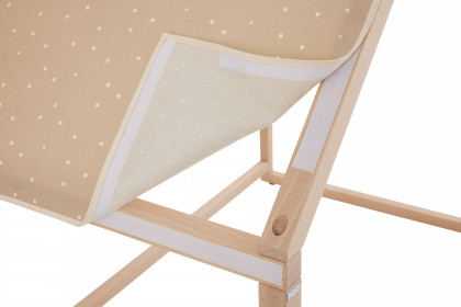 Jonte von Paidi - breites Standregal mit 6 Fächern beige - Füße Buche massiv